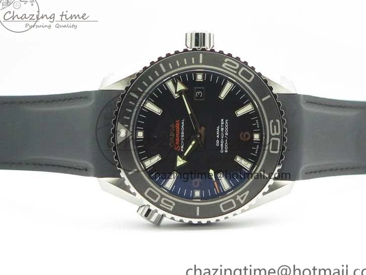 1221 Planet Ocean Pro Ceramic Bezel 45mm 1:1 OMF Best Edition On Rubber Strap A8500 (Black Balance Wheel) MoistureWicking 8136